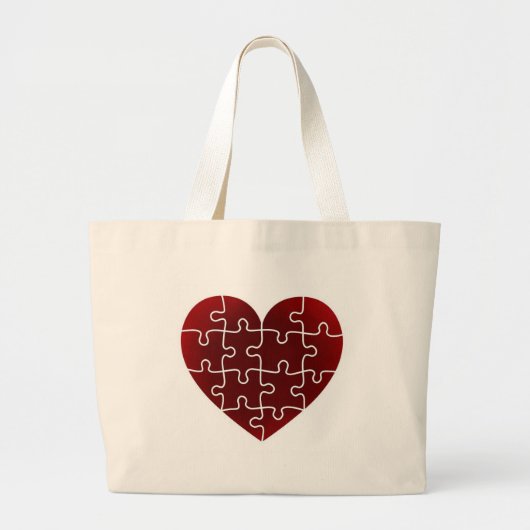 Verbijsterde harten grote tote bag (Voorkant)