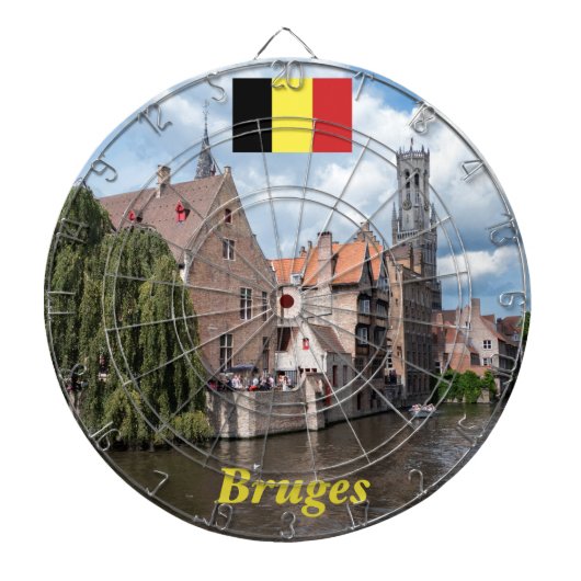Verbijsterend! Brugge - België Dartbord (Voorkant)