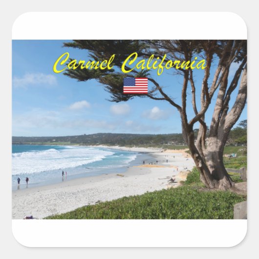 Verbijsterend! CARMEL CALIFORNIA USA Vierkante Sticker (Voorkant)