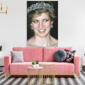 Verbijsterend! HRH Princess Diana Pro foto Canvas Afdruk (Insitu (Woonkamer))