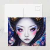 Verbijsterend Japans meisje Gothic Fantasy Briefkaart (Voorkant / Achterkant)