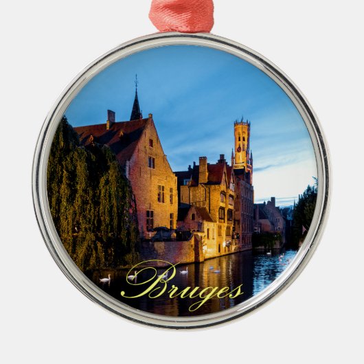 Verbijsterend! Medieval Brugge - Pro Foto Metalen Ornament (Voorkant)