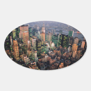 Verbijsterend! New York City USA Ovale Sticker