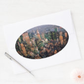 Verbijsterend! New York City USA Ovale Sticker (Envelop)