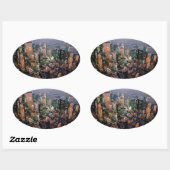 Verbijsterend! New York City USA Ovale Sticker (Vel)