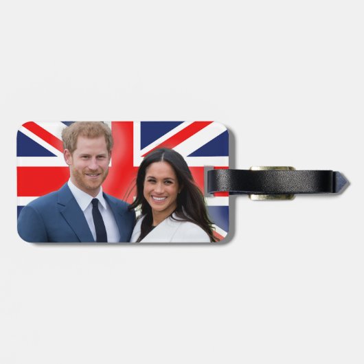 Verbijsterend! Prince Harry en Meghan Markle Bagagelabel (Achterkant horizontaal)