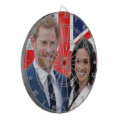 Verbijsterend! Prince Harry en Meghan Markle Dartbord (Voorkant Links)