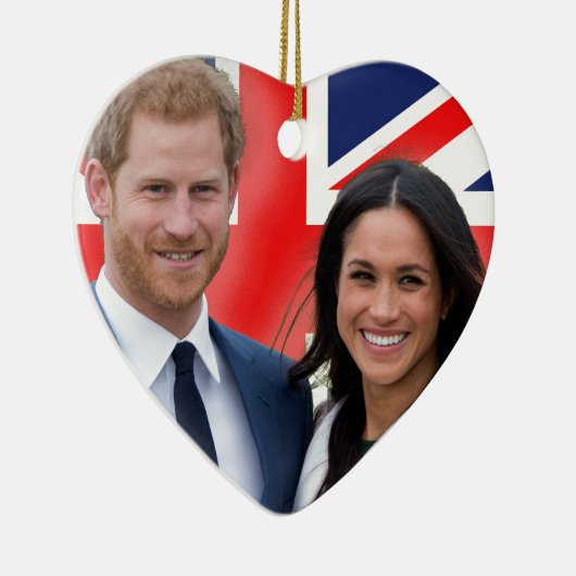 Verbijsterend! Prince Harry en Meghan Markle Keramisch Ornament (Rechts)