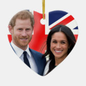 Verbijsterend! Prince Harry en Meghan Markle Keramisch Ornament (Voorkant)