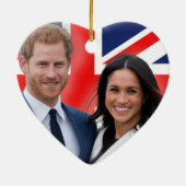 Verbijsterend! Prince Harry en Meghan Markle Keramisch Ornament (Achterkant)