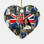 Verbijsterend! Prince Harry en Meghan Markle Keramisch Ornament (Achterkant)