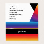 verbijsterende zonnekleur geïnspireerd visitekaartje (Buitenkant ongevouwen)