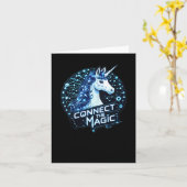 Verbind de Magic Unicorn-Sticker Kaart (Gele Bloem)