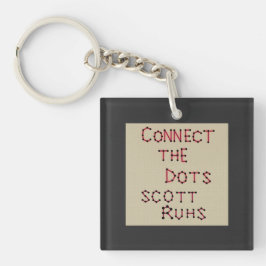 Verbind de Stippen Hoesje Art Sleutelhanger