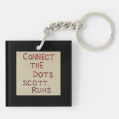 Verbind de Stippen Hoesje Art Sleutelhanger (Achterkant)