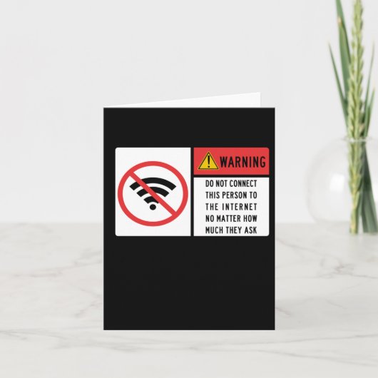 Verbind deze persoon niet met het internet, hoe da kaart (Voorkant)