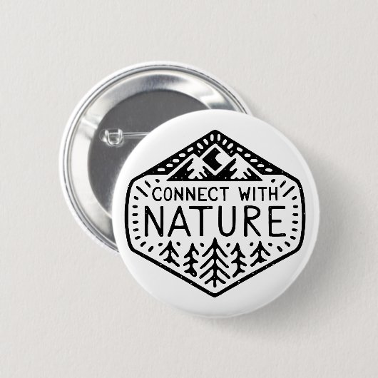 Verbind je met de natuur ronde button 5,7 cm (Voorkant /achterkant)