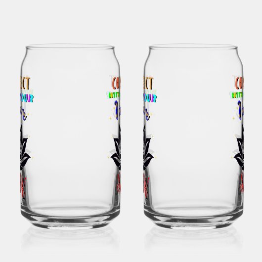 Verbind je met je innerlijke zelf blikvorm glas (Rechts)