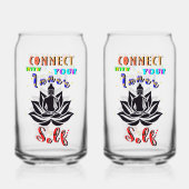 Verbind je met je innerlijke zelf blikvorm glas (Achterkant)