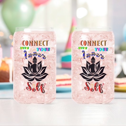 Verbind je met je innerlijke zelf blikvorm glas (Insitu (Verjaardag))