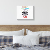 Verbind je met je innerlijke zelf canvas afdruk (Insitu (Slaapkamer))
