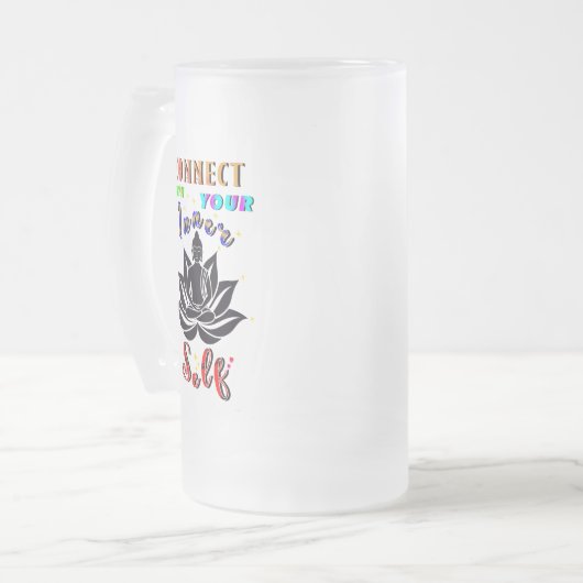 Verbind je met je innerlijke zelf matglas bierpul (Voorkant links)