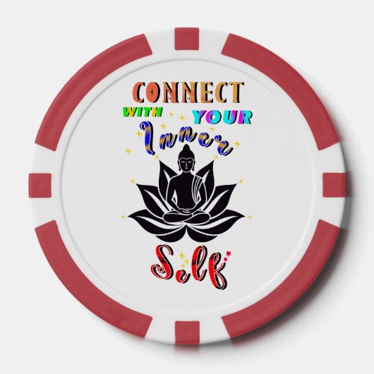 Verbind je met je innerlijke zelf poker chips (Voorkant)