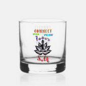 Verbind je met je innerlijke zelf whisky glas (Voorkant)