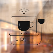 Verbind me met gratis WiFi Network Coffee Shop Raamsticker (Vel 2)