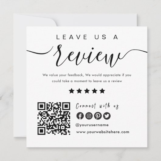 Verbind met de QR-code van de Verenigde Staten | L Kaart (Voorkant)