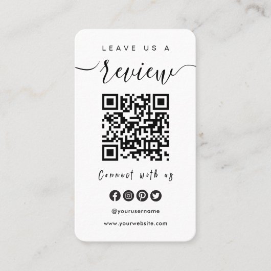 Verbind met de QR-code van de Verenigde Staten | L Visitekaartje (Voorkant)