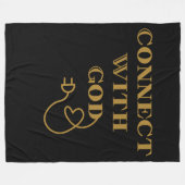 Verbind met God Bijbels citaat Fleece Deken (Voorkant (Horizontaal))