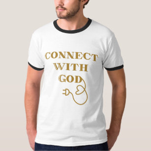 Verbind met God Bijbels citaat Mannen T-shirt