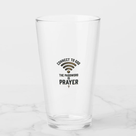 Verbind met God Gebed Christelijke Vector Ontwerp_ Glas (Voorkant)