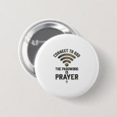 Verbind met God Gebed Christelijke Vector Ontwerp_ Ronde Button 5,7 Cm (Voorkant /achterkant)