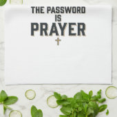 Verbind met God Gebed Christelijke Vector Ontwerp_ Theedoek (Gevouwen)