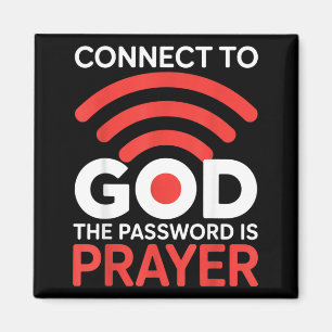 Verbind Met God Het Pwoord Is Gebed Wifi Grappig Magneet