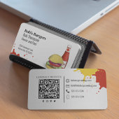 Verbind met mij QR-code Eenvoudige hamburger Visitekaartje
