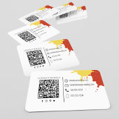 Verbind met mij QR-code Eenvoudige hamburger Visitekaartje