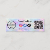 Verbind met ons iriserende opaal stijlvolle QR-cod Mini Visitekaartje (Voorkant)