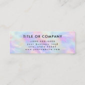 Verbind met ons iriserende opaal stijlvolle QR-cod Mini Visitekaartje (Achterkant)