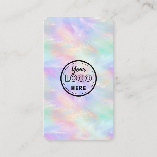 Verbind met ons iriserende opaal stijlvolle QR-cod Visitekaartje (Achterkant)