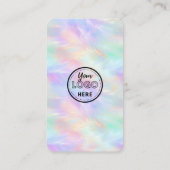 Verbind met ons iriserende opaal stijlvolle QR-cod Visitekaartje (Achterkant)