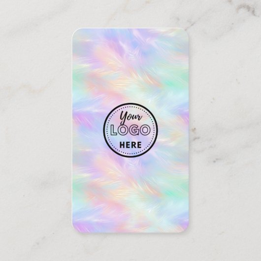 Verbind met ons iriserende opaal stijlvolle QR-cod Visitekaartje (Achterkant)
