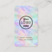 Verbind met ons iriserende opaal stijlvolle QR-cod Visitekaartje (Achterkant)