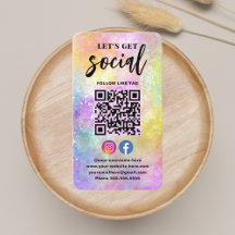Verbind met ons QR Code Holo Opal Modern Stijlvol