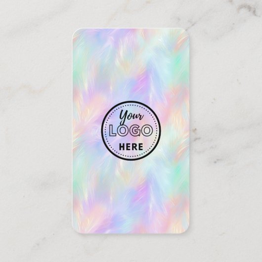 Verbind met ons QR code iriserend opaal stijlvol Visitekaartje (Achterkant)