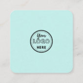 Verbind met ons QR Code Review US Tropical Blue Vierkante Visitekaartje (Achterkant)