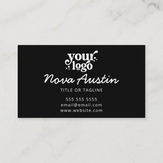 Verbind met ons QR code Upload uw Logo Visitekaartje (Achterkant)