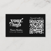 Verbind met ons QR code Upload uw Logo Visitekaartje (Voorkant)